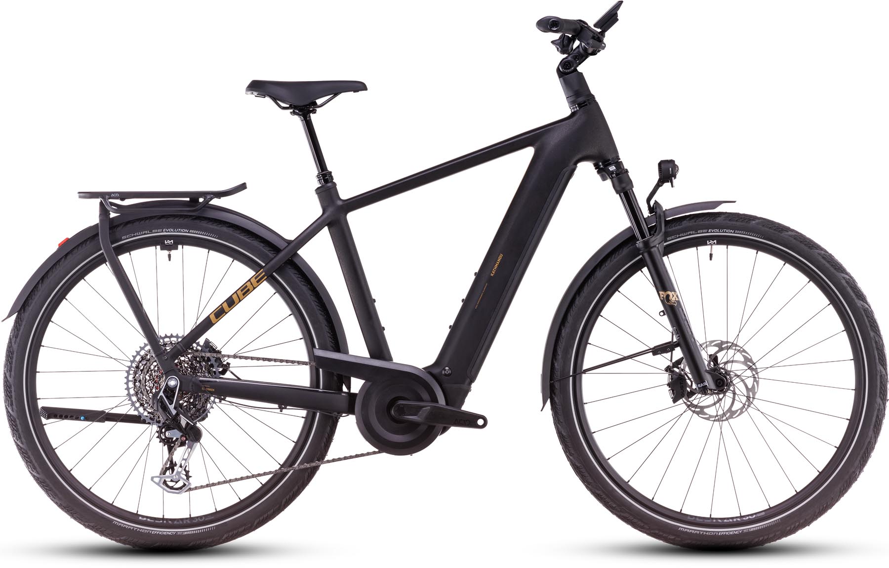 Cube Kathmandu Hybrid SLT 800 golddust n black 2025 - Vélo trekking électrique Homme