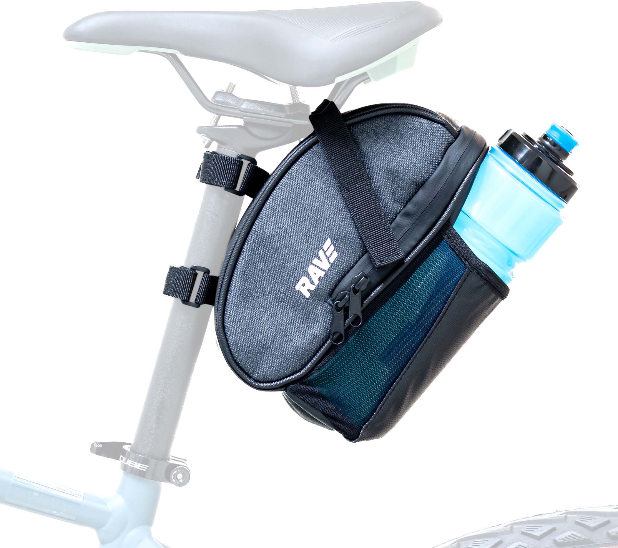 RAVE Fahrrad Sacoche de selle L avec porte-bouteille, env. 1,5 litre