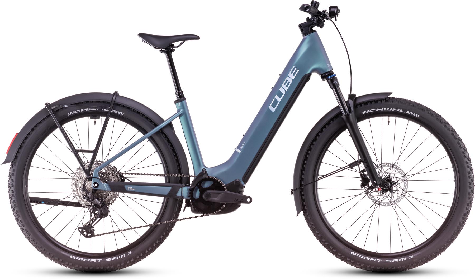 Cube Reaction Hybrid Pro Allroad 800 smaragdgrey n prism 2025 - VTT semi-rigide électrique col de cygne - Peinture endommagée - S