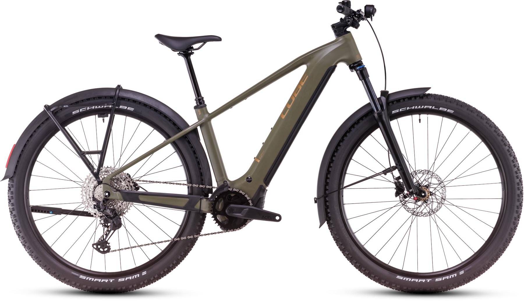Cube Reaction Hybrid Pro Allroad 800 dustyolive n gold 2025 - VTT semi-rigide électrique