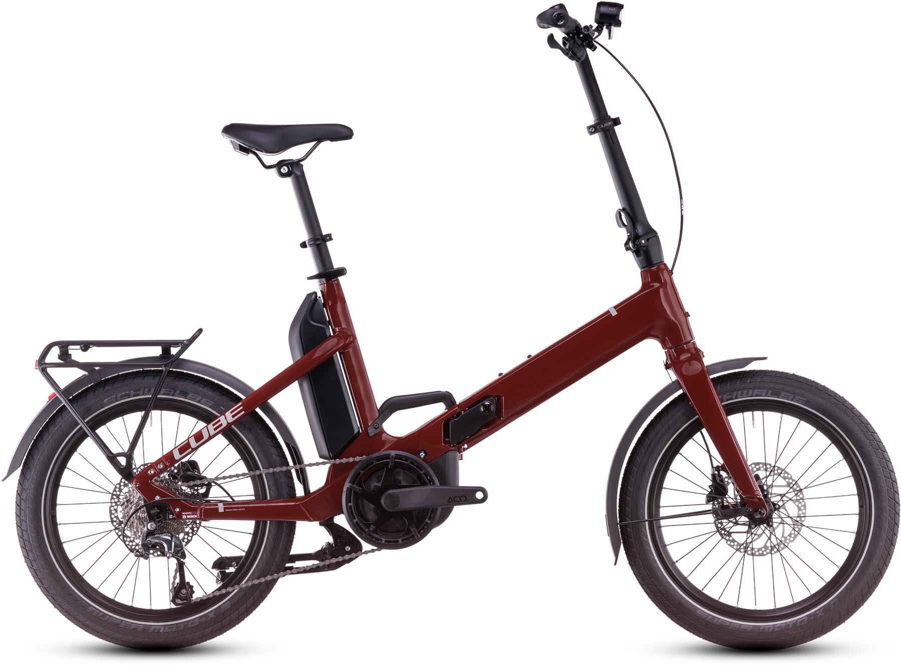 Cube Fold Hybrid 500 merlotred n reflex 2025 - Vélo électrique pliant