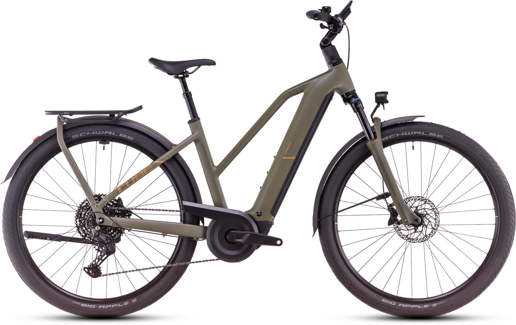 Cube Kathmandu Hybrid Pro 800 dustyolive n gold 2025 - Vélo trekking électrique Femme
