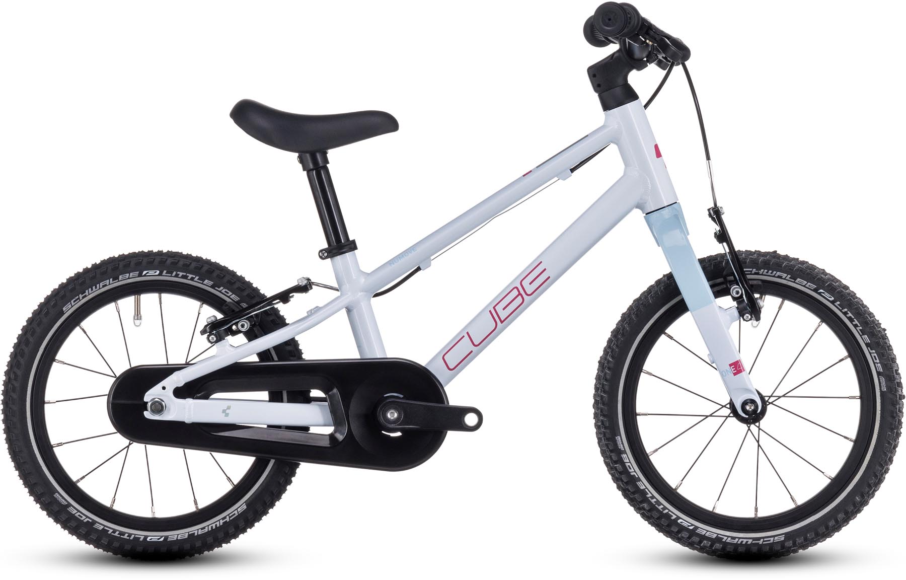 Cube Numove 140 flashwhite n pink 2025 - Vélo enfant 14 pouces