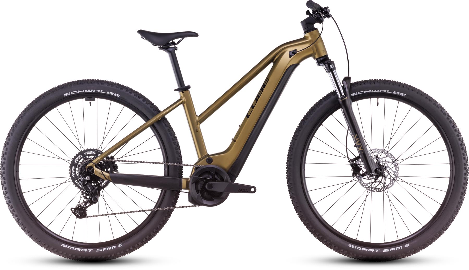Cube Reaction Hybrid Performance 625 goldenlime n black 2025 - VTT semi-rigide électrique Femme