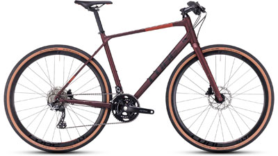 Vélo de fitness Cube Nulane Race en rouge.