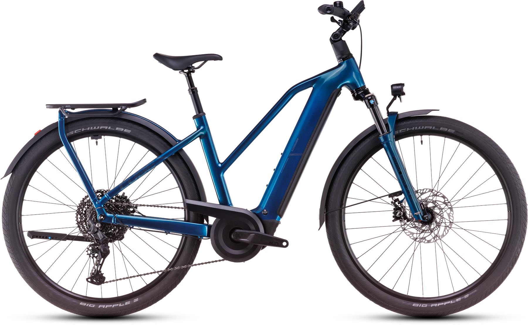 Cube Kathmandu Hybrid EX 800 electricblue n chrome 2025 - Vélo trekking électrique Femme