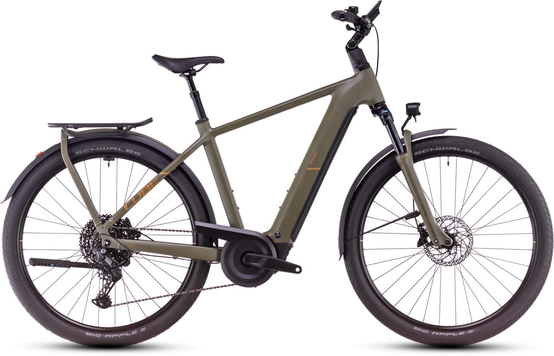 Cube Kathmandu Hybrid Pro 800 dustyolive n gold 2025 - Vélo trekking électrique Homme