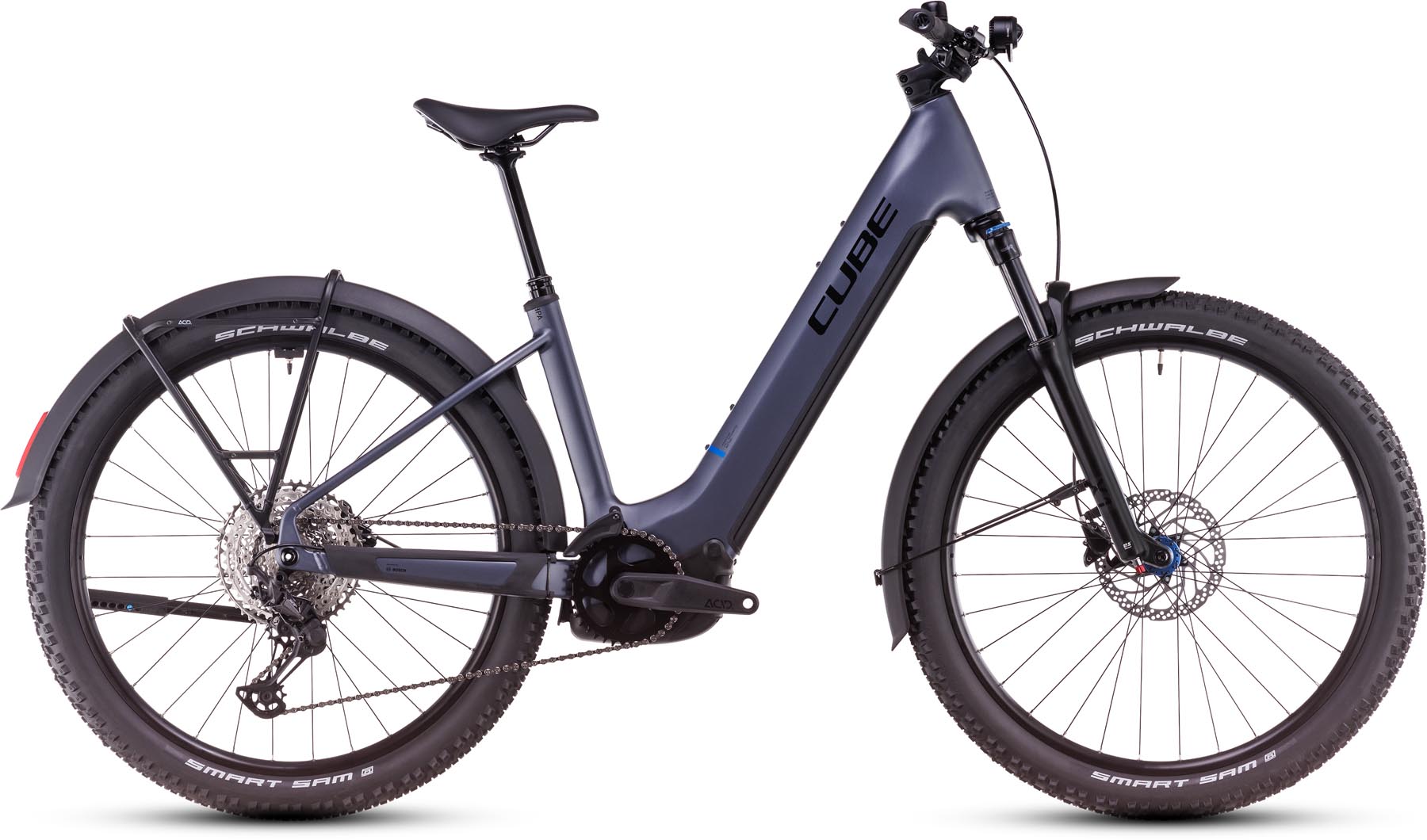 Cube Reaction Hybrid Pro Allroad 800 metallicgrey n black 2025 - VTT semi-rigide électrique col de cygne