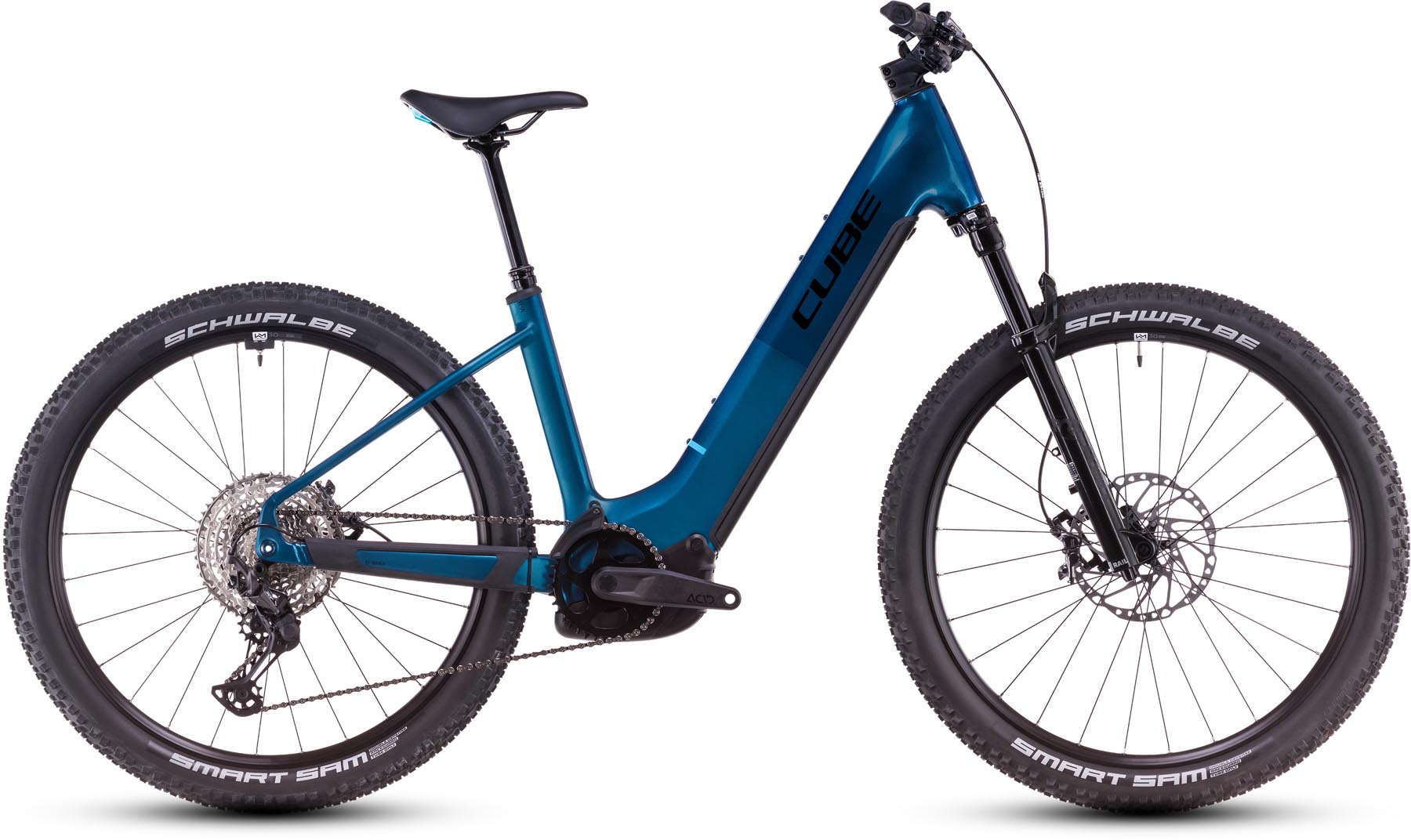 Cube Reaction Hybrid SLX 800 nebula n blue 2025 - VTT semi-rigide électrique col de cygne