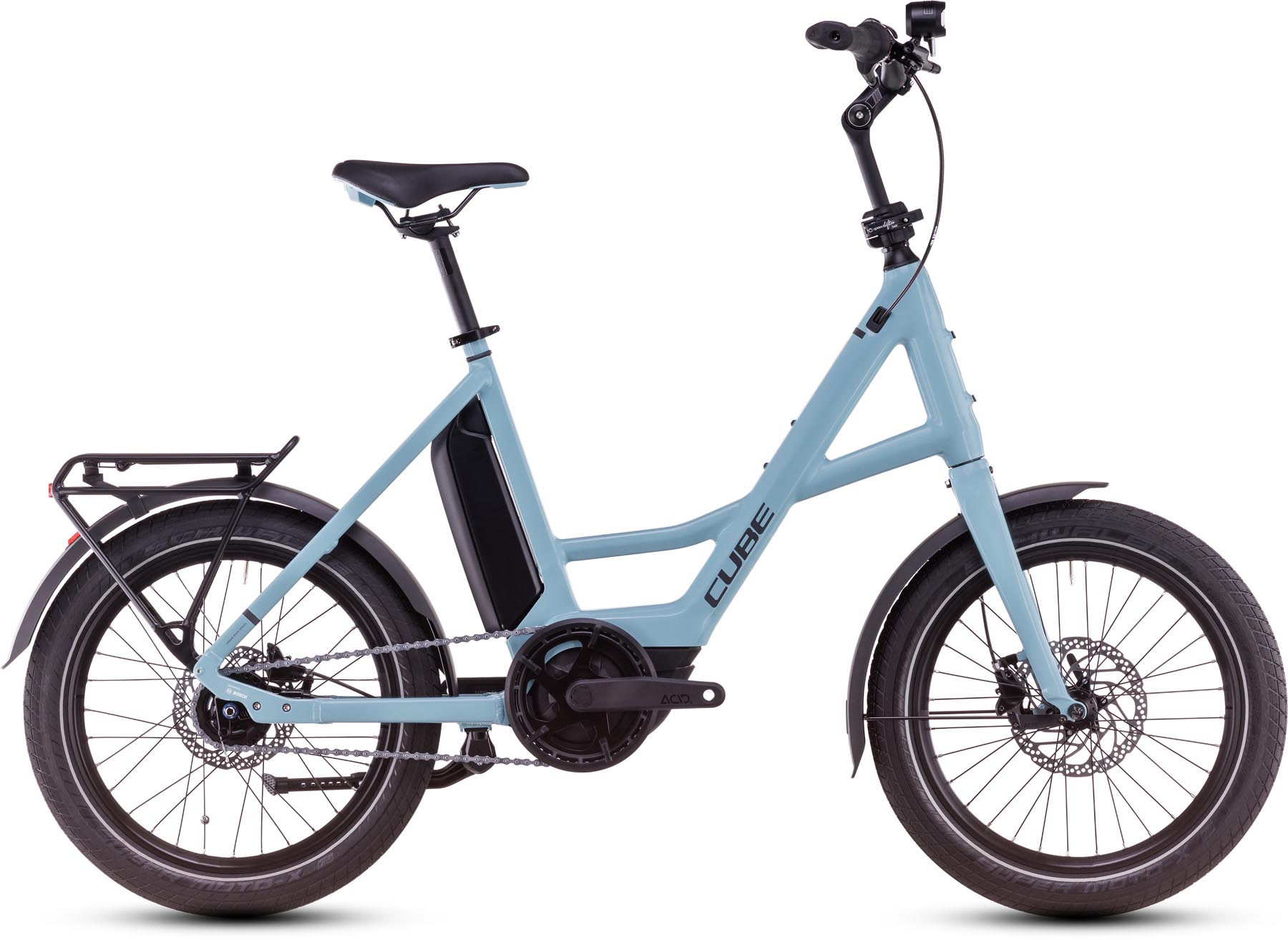 Cube Compact Hybrid Comfort 500 arubablue n reflex 2025 - Vélo électrique trekking compact