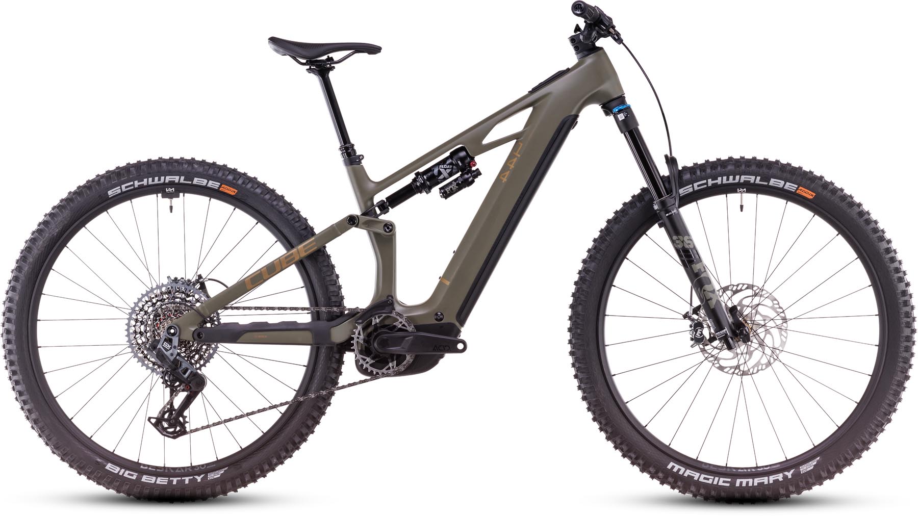 Cube Stereo Hybrid ONE44 HPC TM 800 dustyolive n gold 2025 - VTT tout suspendu électrique