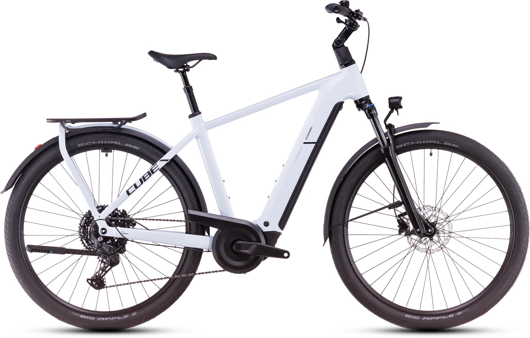 Cube Kathmandu Hybrid ONE 800 polarwhite n black 2025 - Vélo trekking électrique Homme