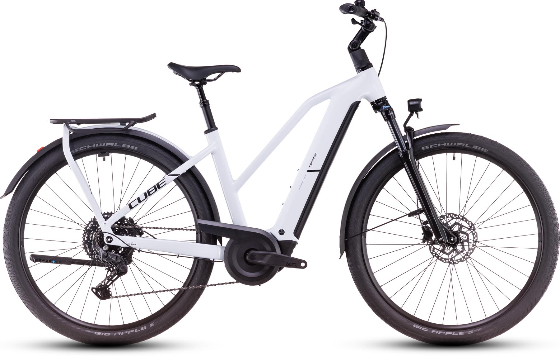Cube Kathmandu Hybrid ONE 800 polarwhite n black 2025 - Vélo trekking électrique Femme