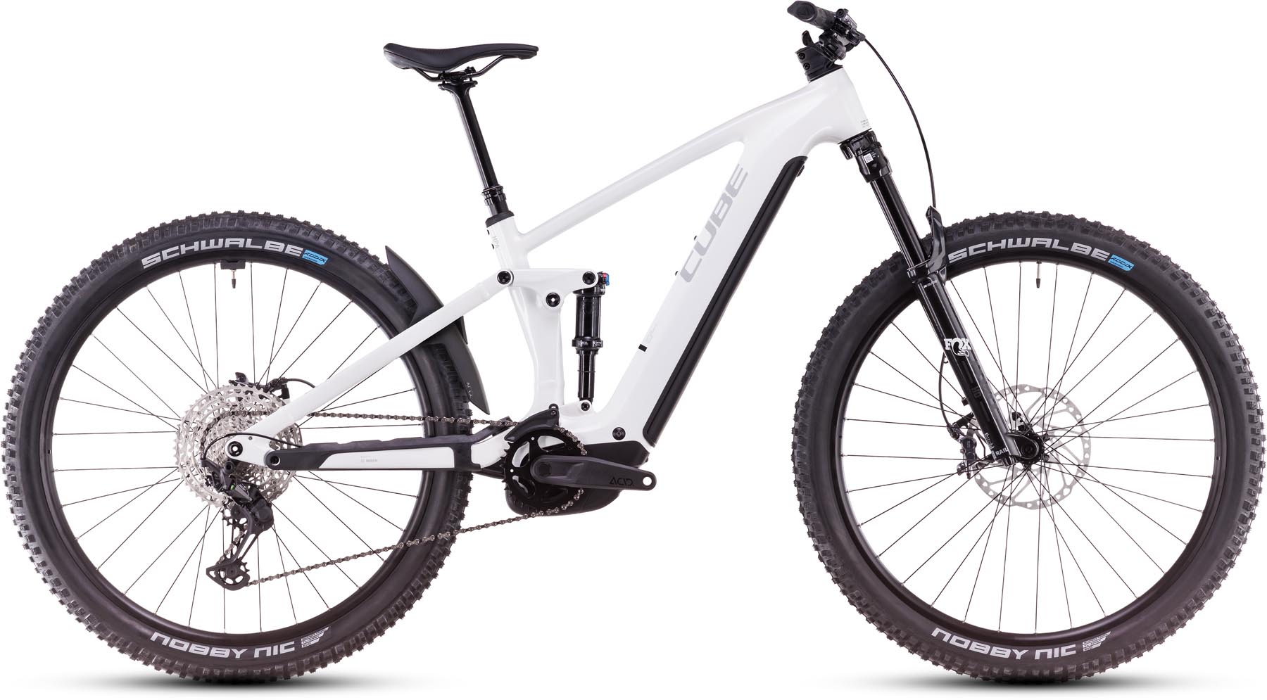 Cube Stereo Hybrid ONE44 EXC 800 metallicwhite n black 2025 - VTT tout suspendu électrique