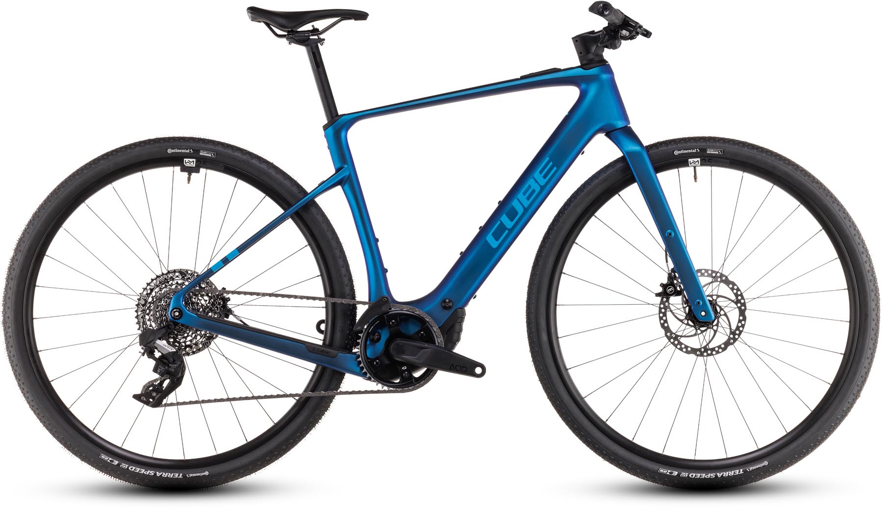 Cube Nulane Hybrid C:62 SLX 400X nebula n blue 2025 - Vélo fitness électrique Homme