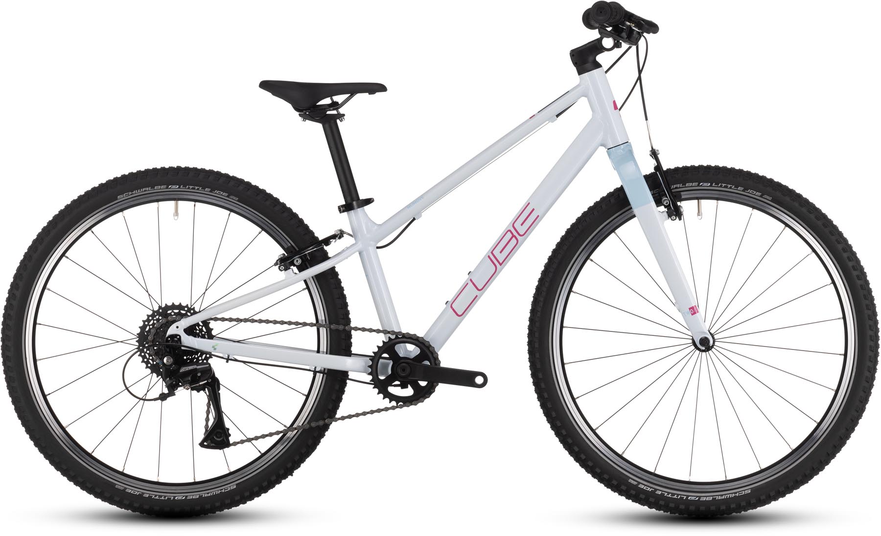 Cube Numove 240 flashwhite n pink 2025 - Vélo enfant 24 pouces