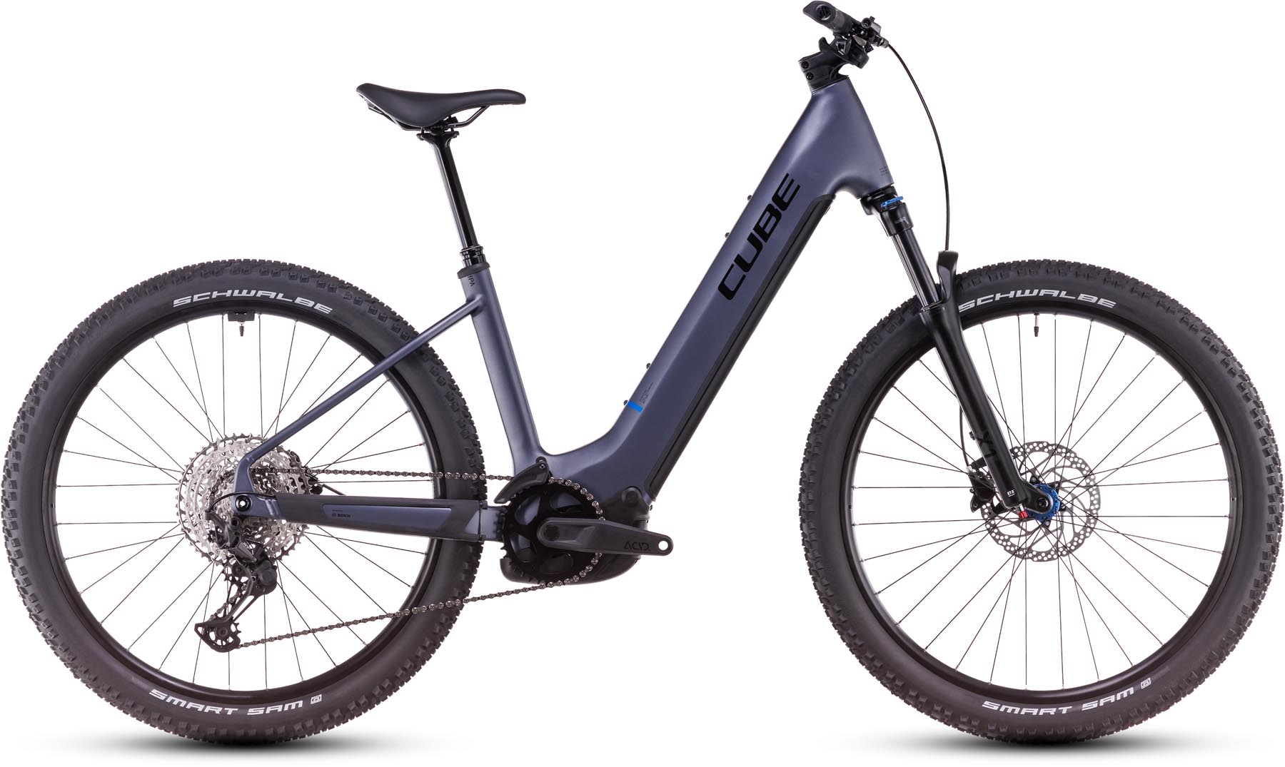 Cube Reaction Hybrid Pro 800 metallicgrey n black 2025 - VTT semi-rigide électrique col de cygne