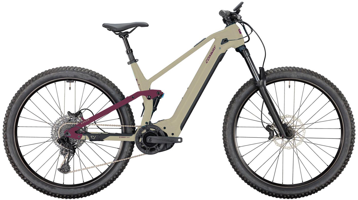Conway Xyron S 5.0 Carbon 750Wh desert matt / plum matt 2025 - VTT tout suspendu électrique