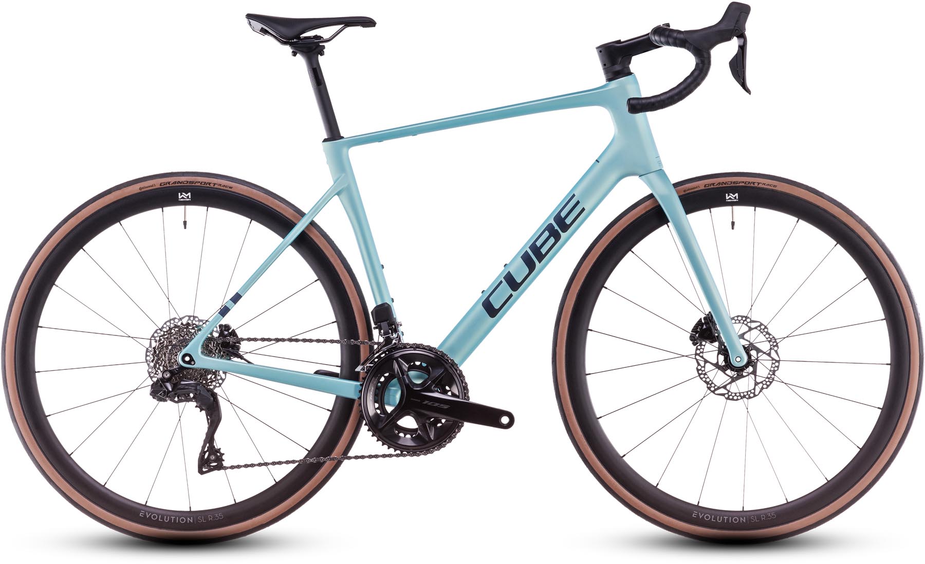 Cube Attain C:62 SLX lagoon n black 2025 - Vélo de course en carbone