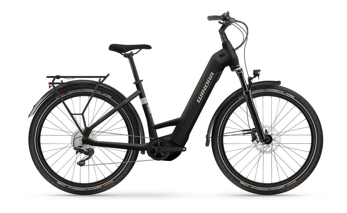 Winora Yucatan X10 Black matte 2024 - Vélo trekking électrique Homme