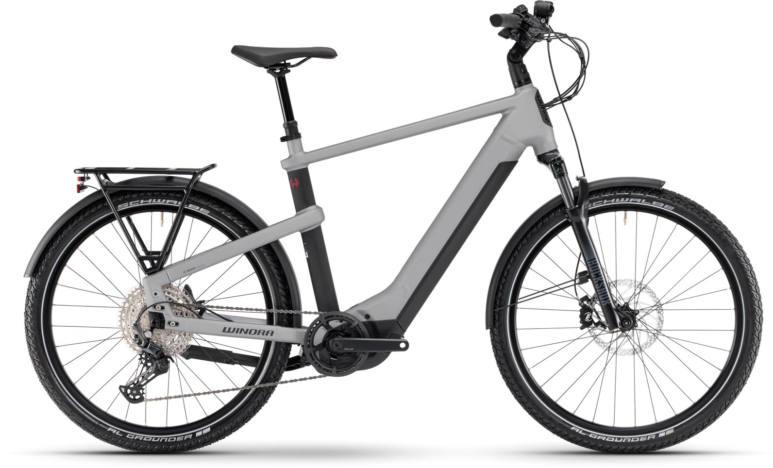 Winora Yakun X12 touring green gloss 2024 - Vélo trekking électrique Homme