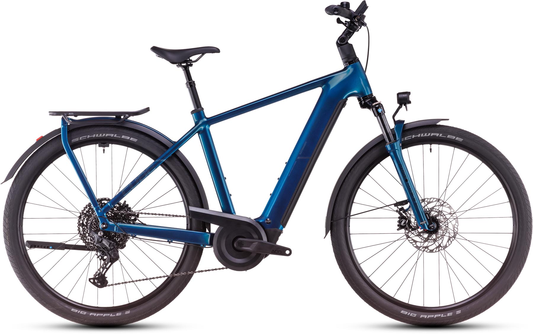 Cube Kathmandu Hybrid EX 800 electricblue n chrome 2025 - Vélo trekking électrique Homme