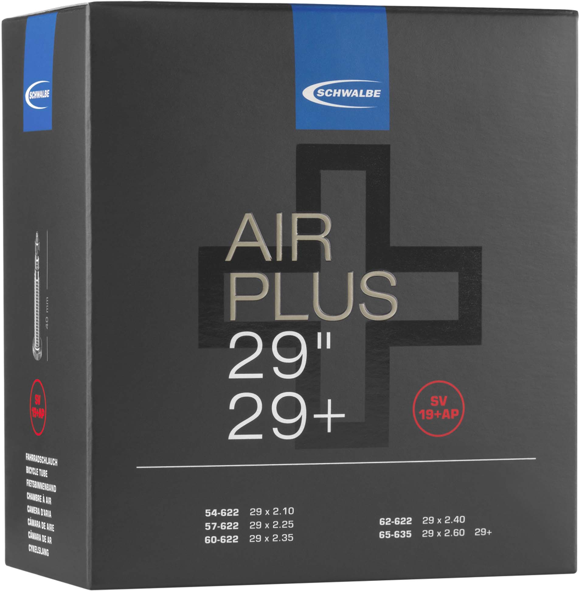 Schwalbe Chambre à air Air Plus SV 19 + AP 29+"