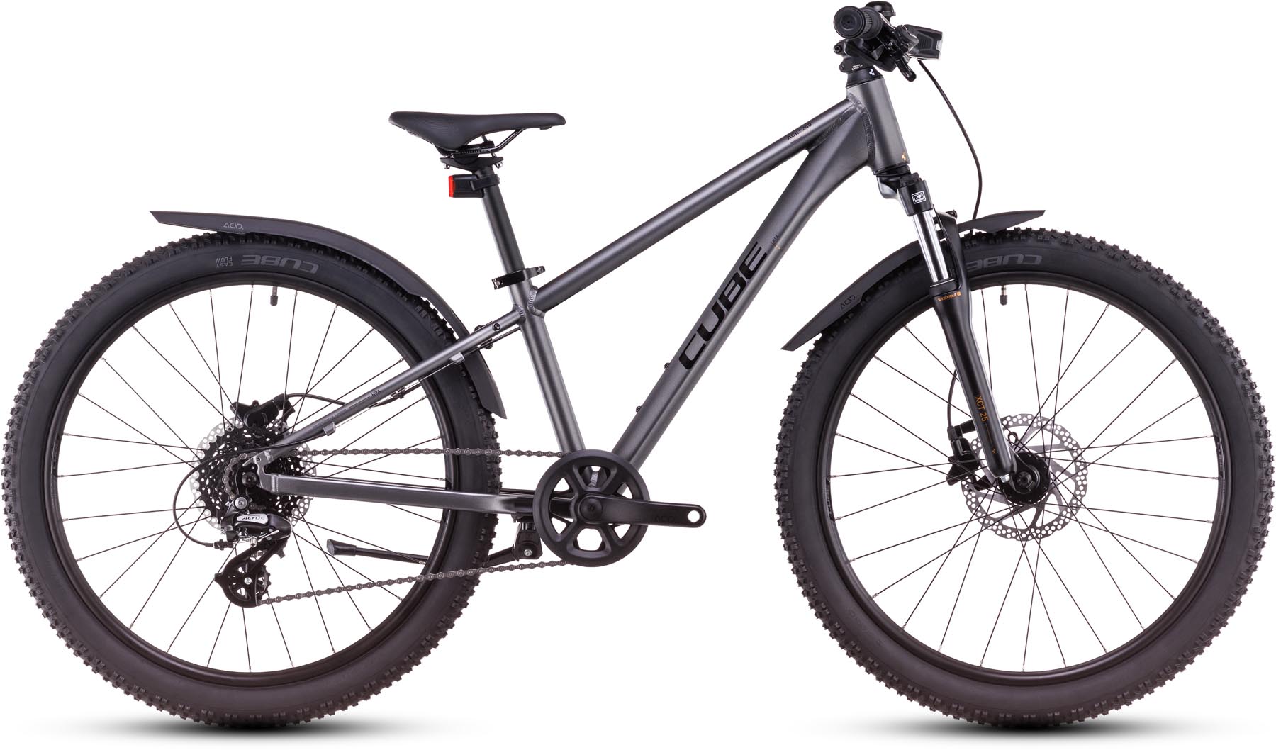 Cube Acid 240 Disc Allroad grey n flash 2025 - Vélo enfant 24 pouces