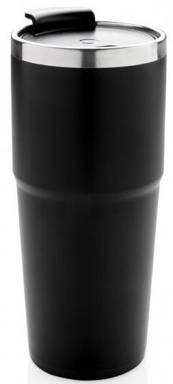 XD Design Gobelet isotherme, acier inoxydable & plastique - noir