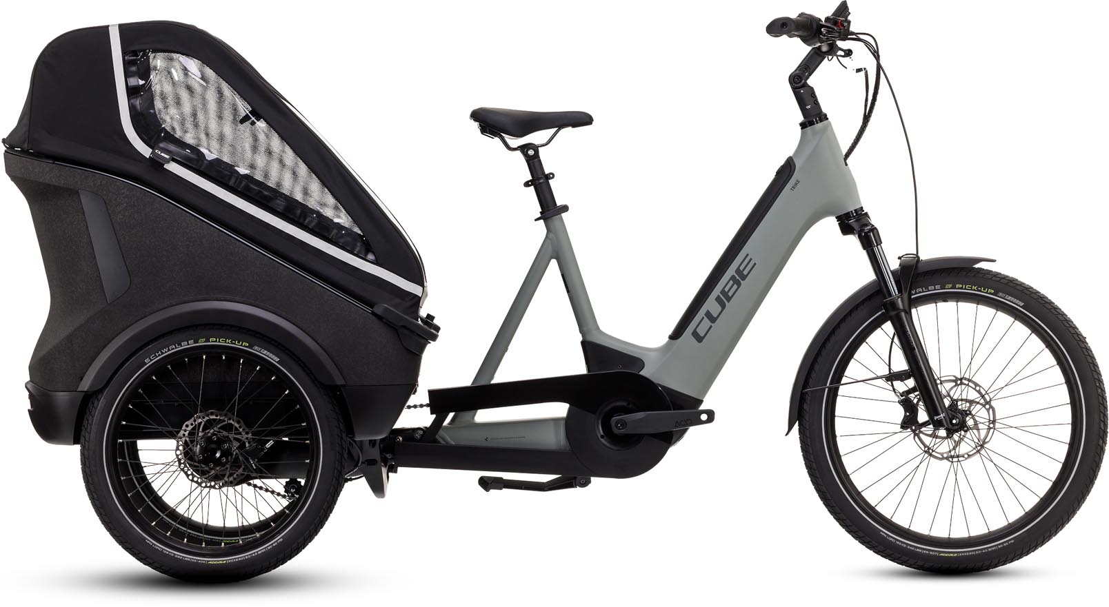Cube Trike Family Hybrid 1500 swampgrey n reflex 2024 - Vélo électrique