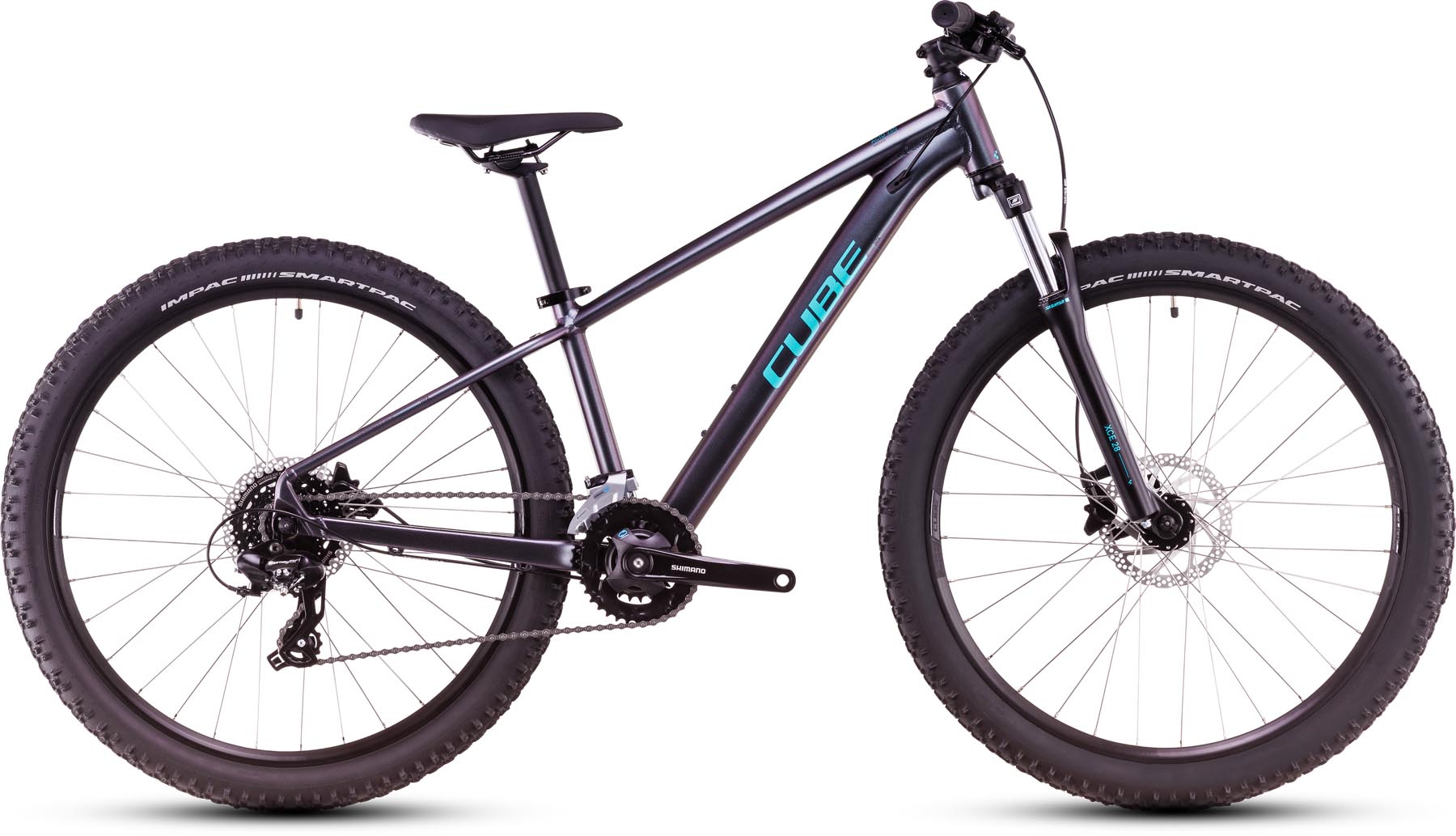 Cube Acid 260 Disc galactic n cyan 2025 - Vélo enfant 26 pouces