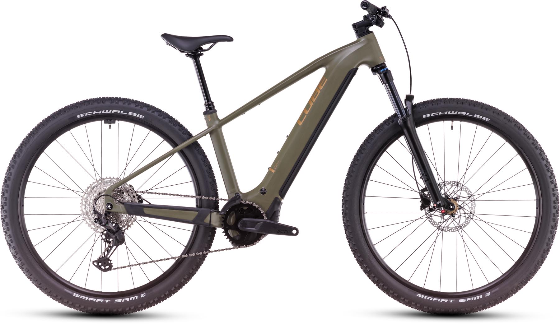 Cube Reaction Hybrid Pro 800 dustyolive n gold 2025 - VTT semi-rigide électrique