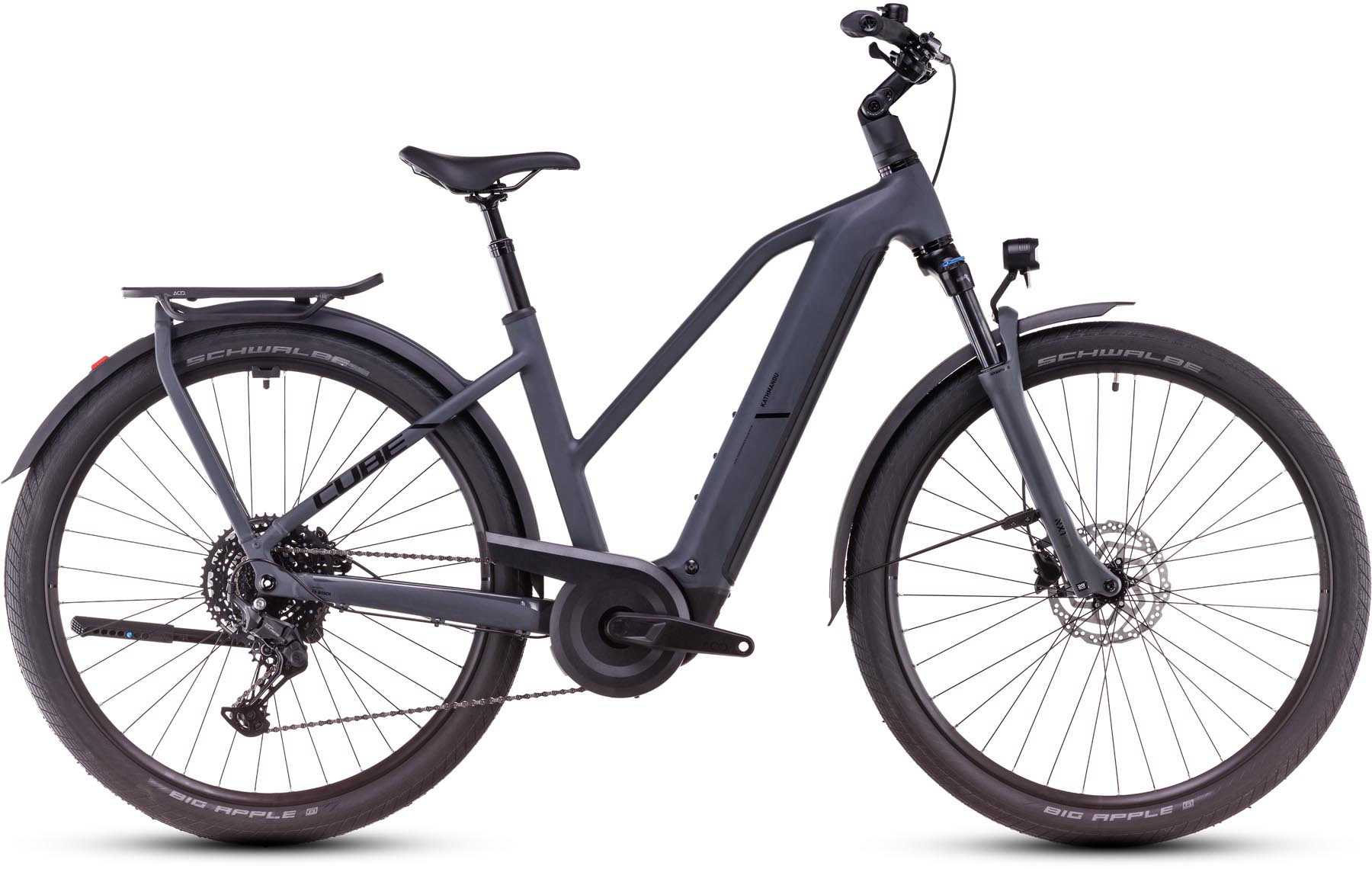 Cube Kathmandu Hybrid ONE 800 shadowgrey n black 2025 - Vélo trekking électrique Femme