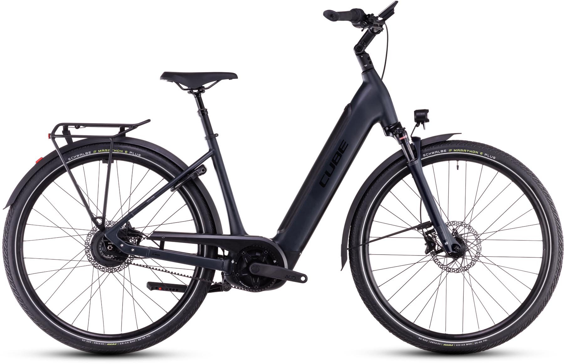 Cube Supreme Hybrid Deluxe Pro 625 night n black 2025 - Vélo trekking électrique col de cygne - Peinture endommagée - 54 cm