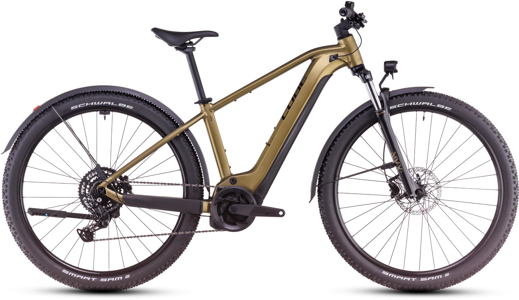 Cube Reaction Hybrid Performance 625 Allroad goldenlime n black 2025 - VTT semi-rigide électrique