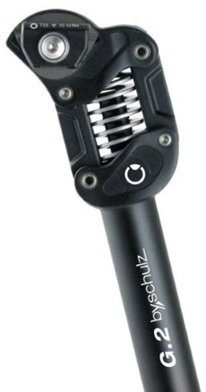 by.Schulz Tige de selle à ressort G.2, Ø30,9mm, 350mm, noir, stand., 80-105 kg