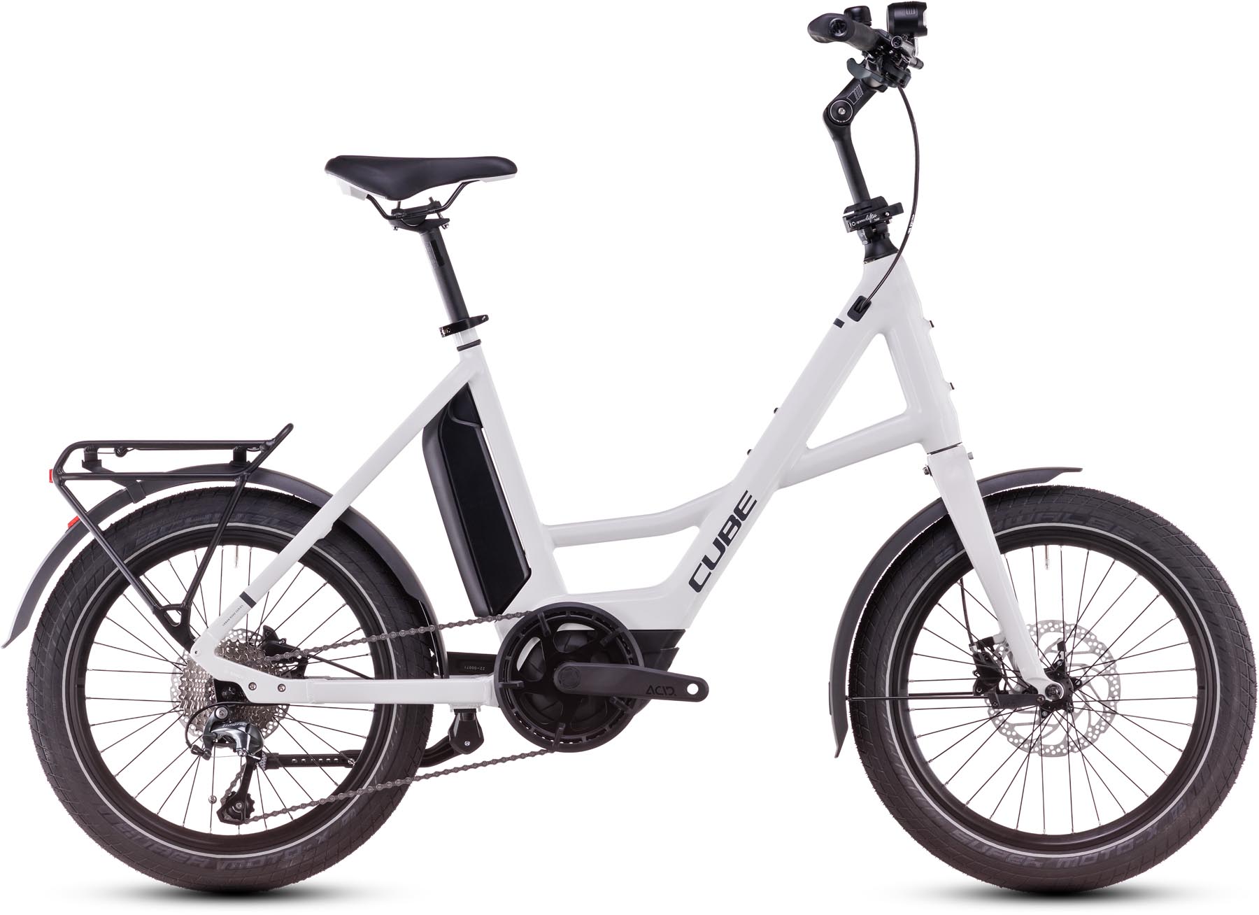 Cube Compact Hybrid 500 cotton n reflex 2025 - Vélo électrique trekking compact