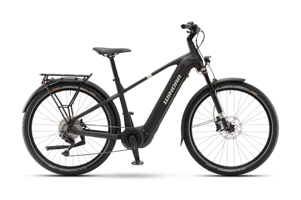 Winora Yucatan X10 Black matte 2024 - Vélo trekking électrique Homme