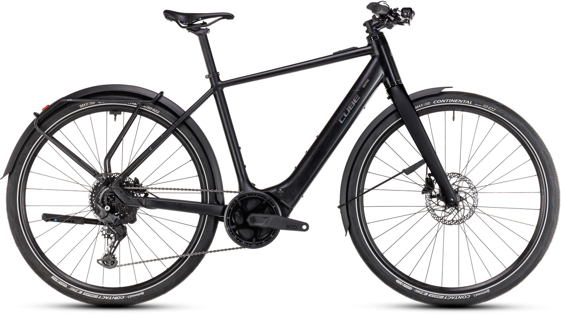 Cube Editor Hybrid Pro FE 400X black n spectral 2025 - Vélo fitness électrique Homme