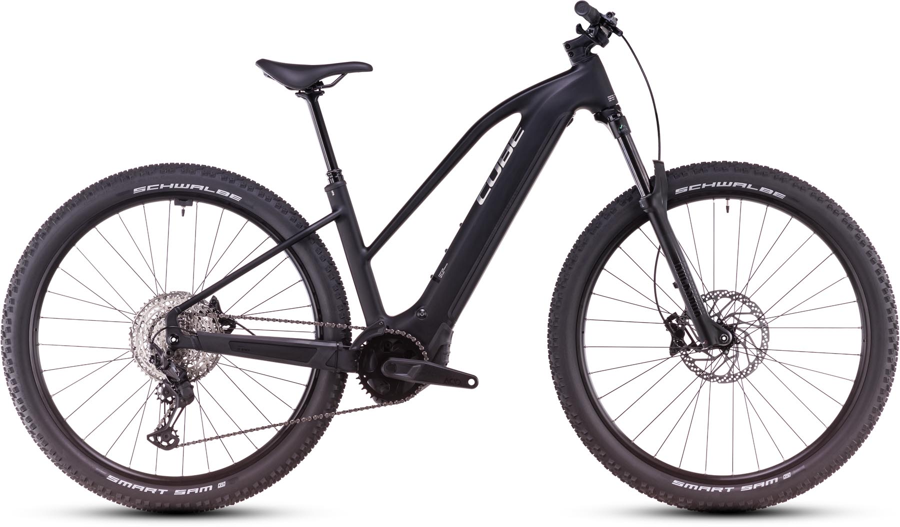 Cube Reaction Hybrid Race 800 black n metal 2025 - VTT semi-rigide électrique Femme