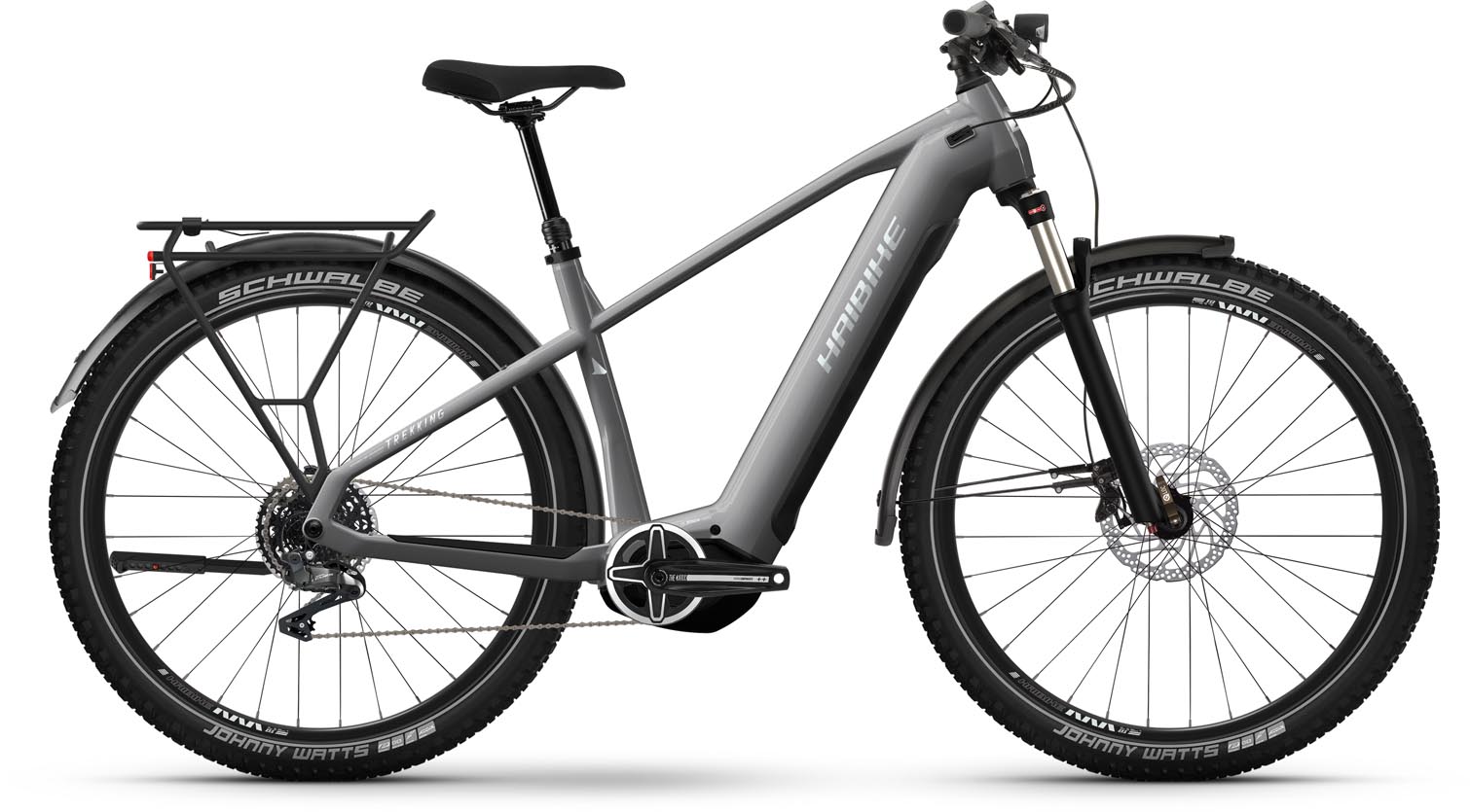 Haibike Trekking 7 urban grey / white gloss 2024 - Vélo trekking électrique Homme