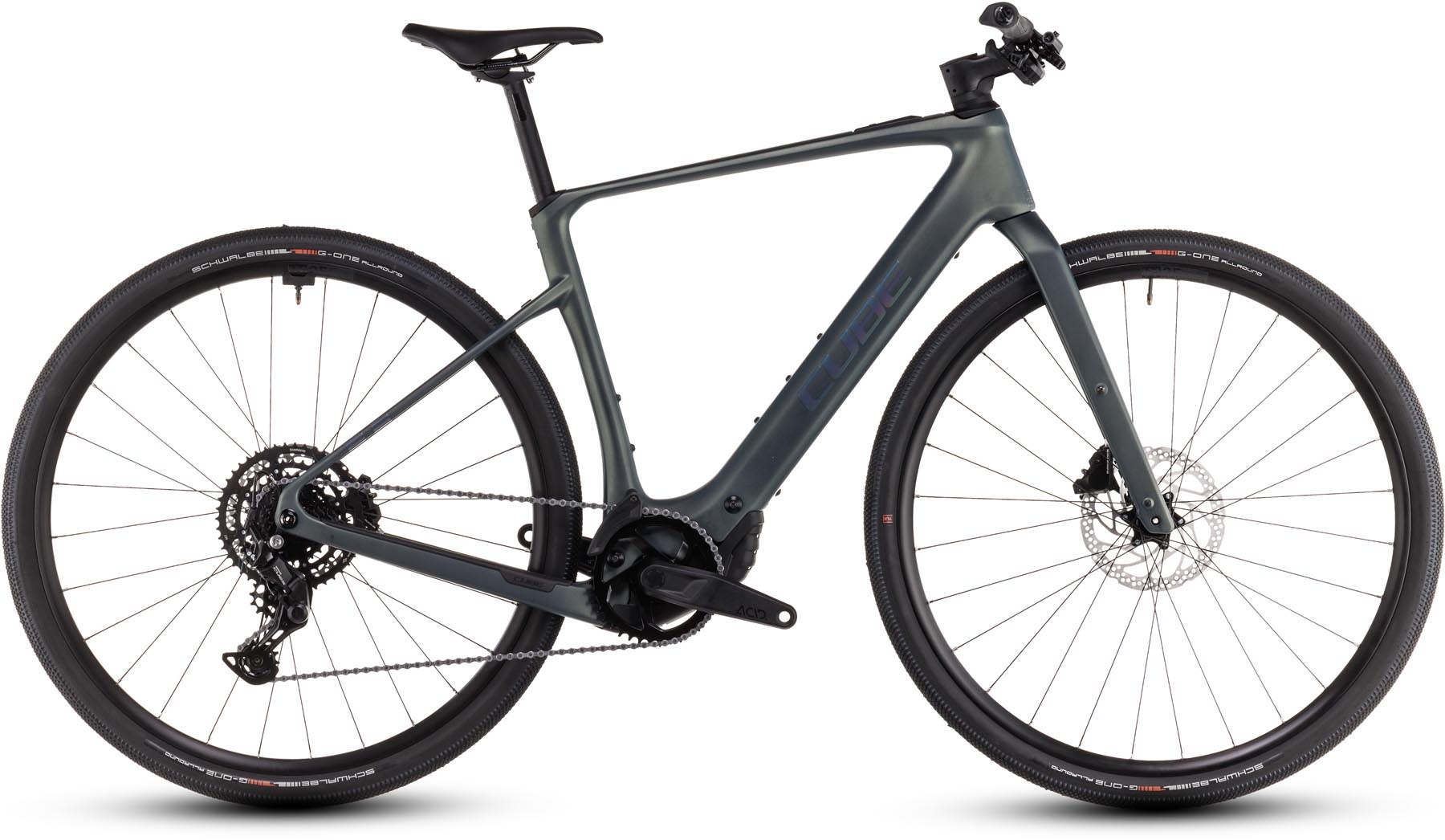 Cube Nulane Hybrid C:62 Race 400X sagebrushgreen n prism 2025 - Vélo fitness électrique Homme