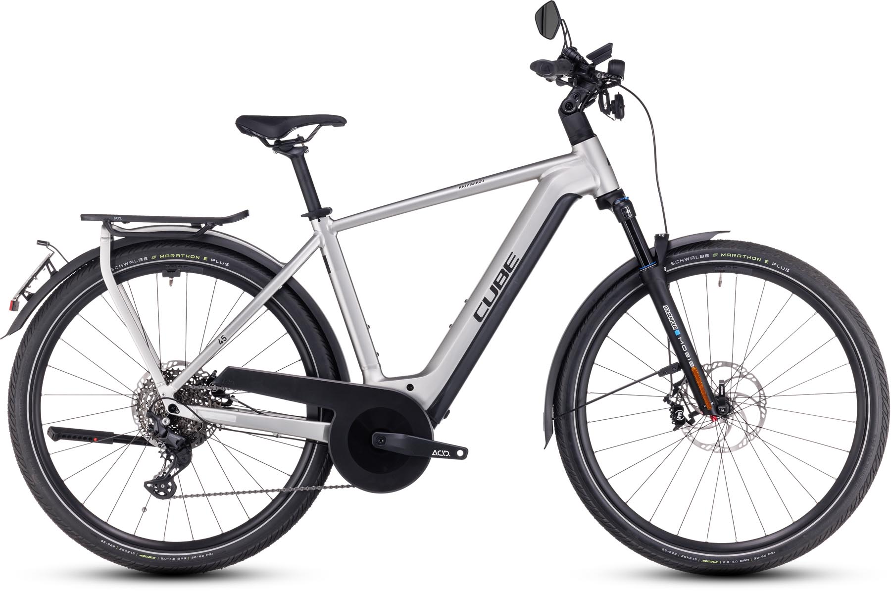 Cube Kathmandu Hybrid 45 750 grey n reflex 2024 - Vélo trekking électrique Homme