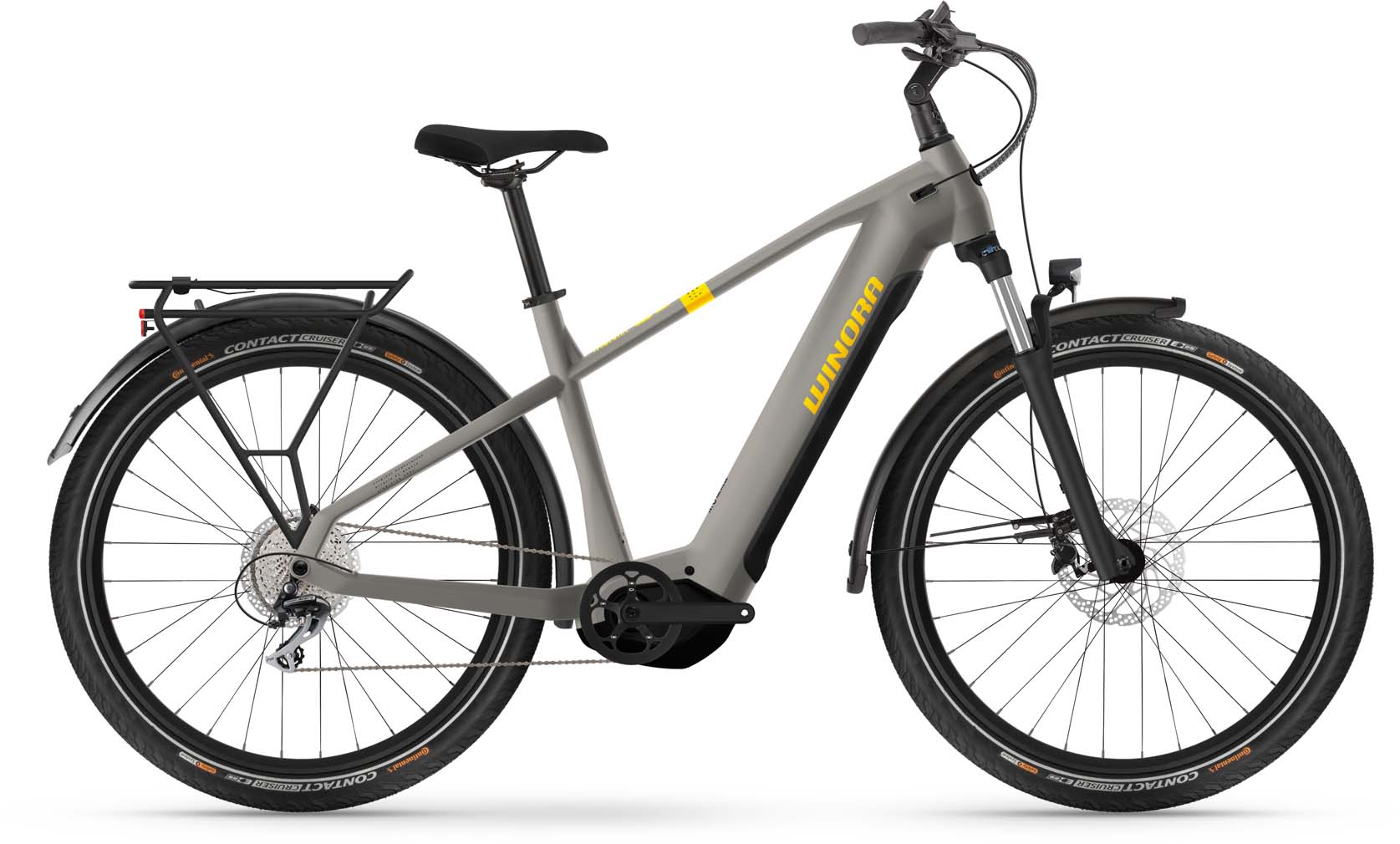 Winora Yucatan X8 Quarz matt 2024 - Vélo trekking électrique Homme