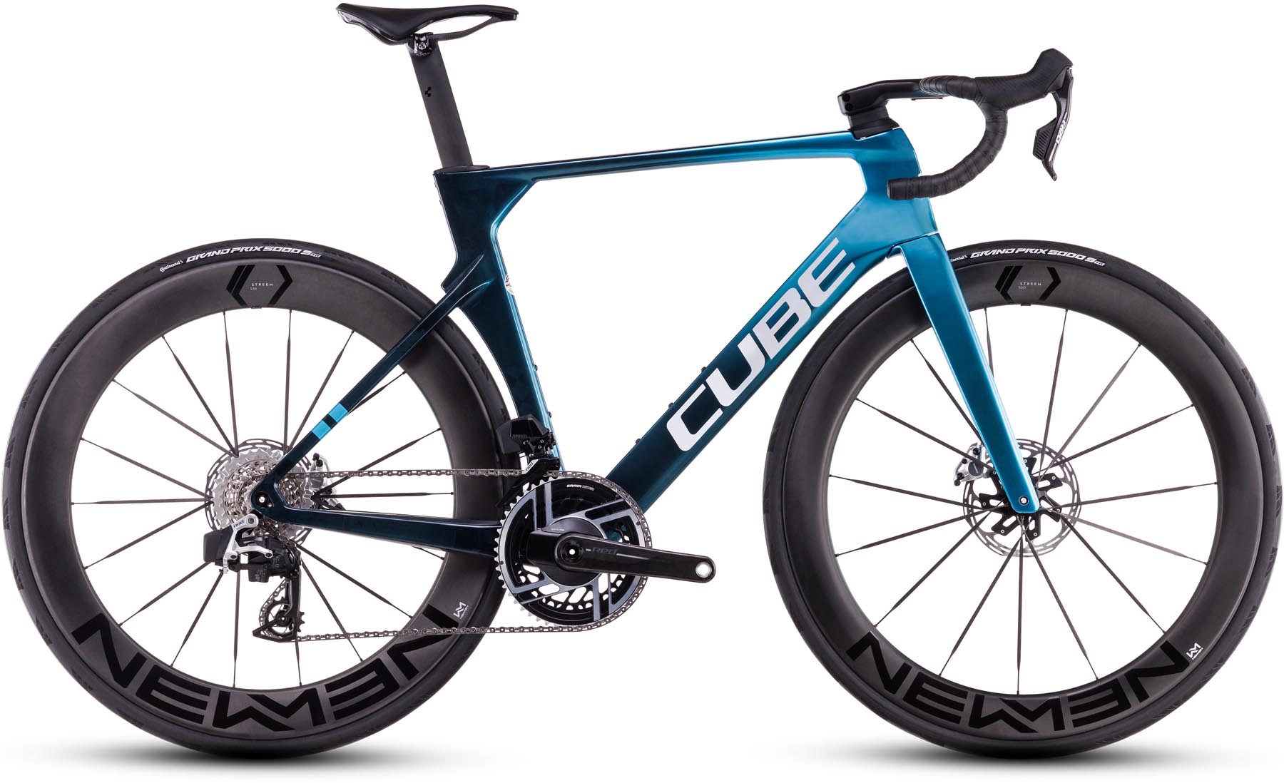 Cube Litening AERO C:68X SLX chromeblue n liquidblue 2025 - Vélo de course en carbone