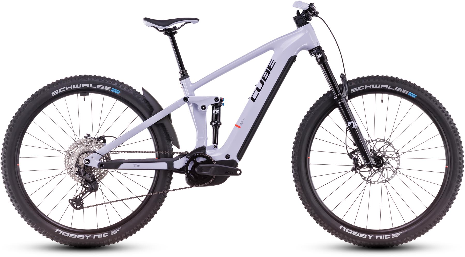 Cube Stereo Hybrid ONE44 EXC 800 cyclamen n black 2025 - VTT tout suspendu électrique