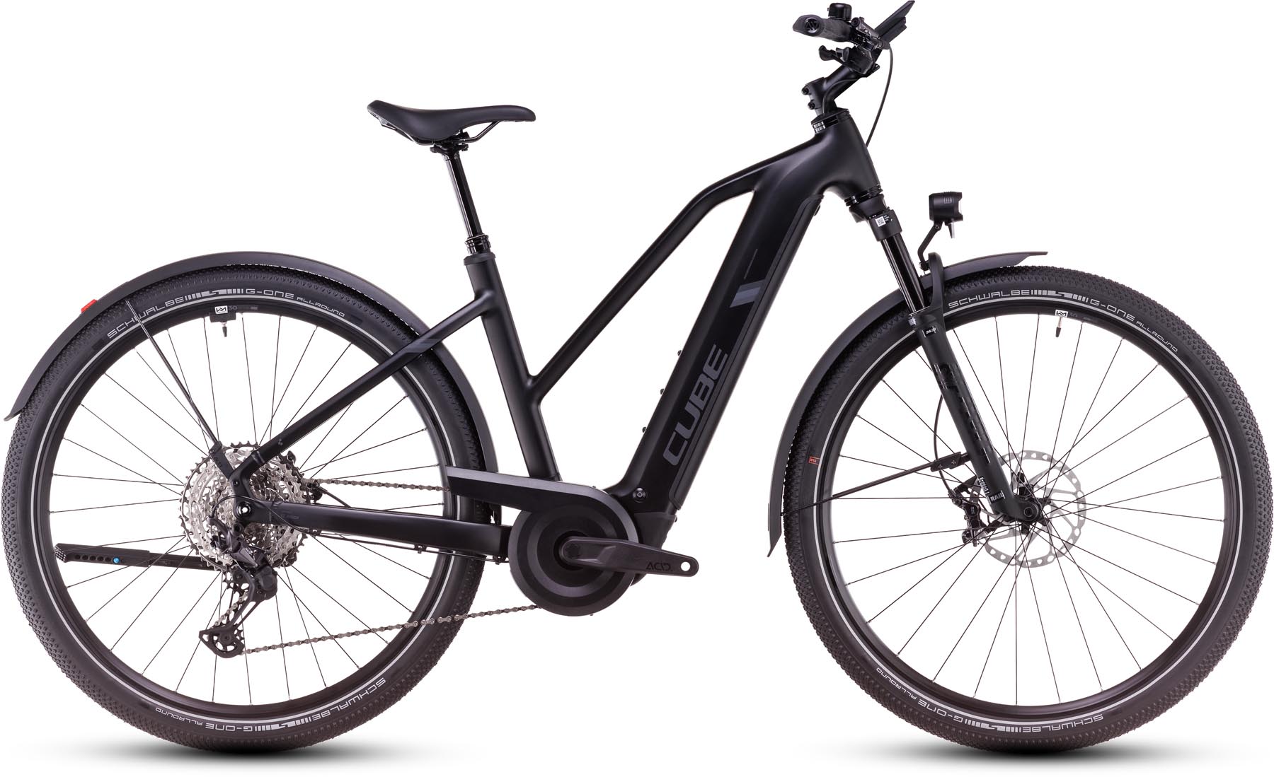 Cube Nuride Hybrid SLX Allroad 800 black n reflect 2025 - Vélo trekking électrique Femme