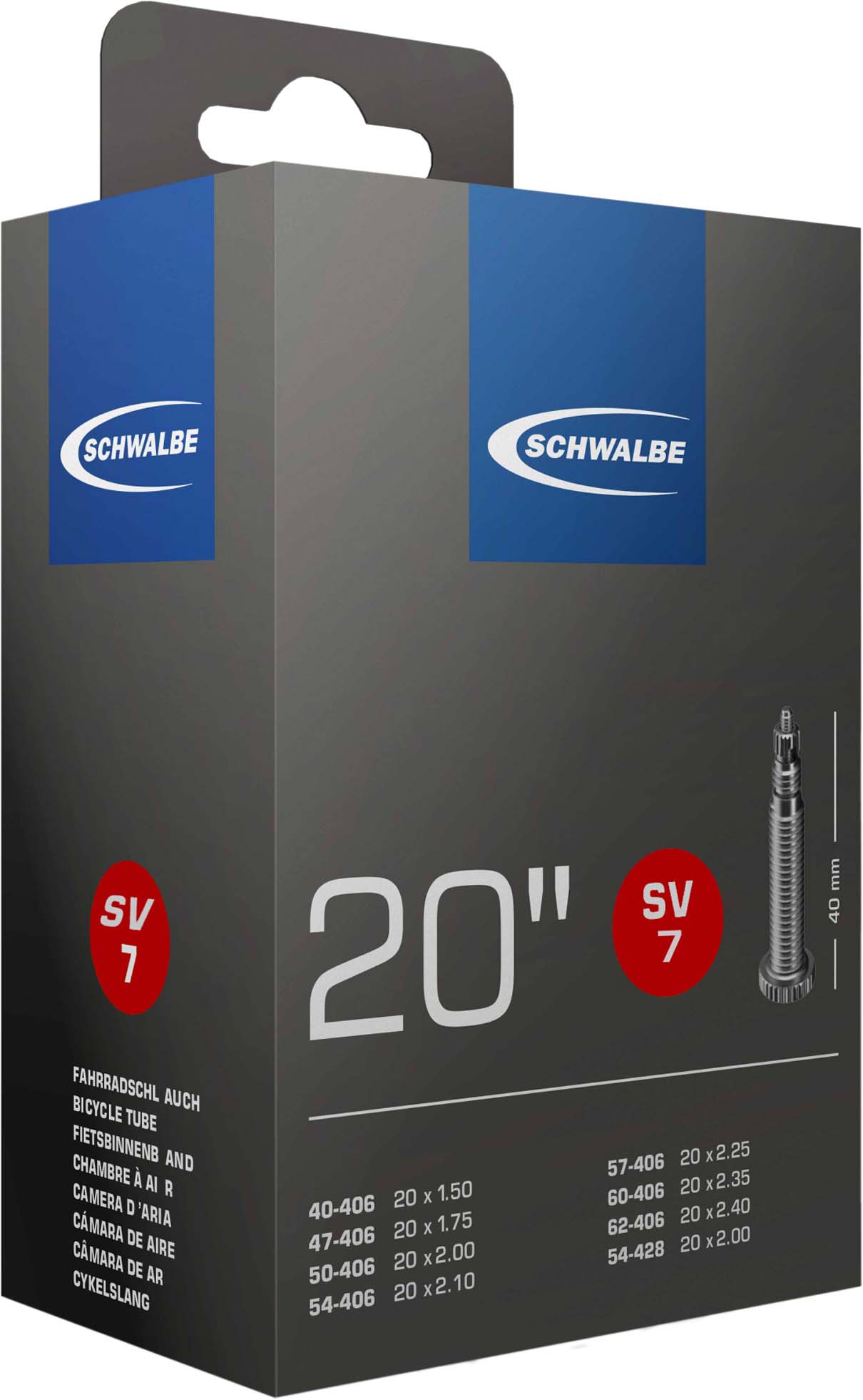 Schwalbe Tuyau 20x1.50-2.50 S SV NR. 7 (20")
