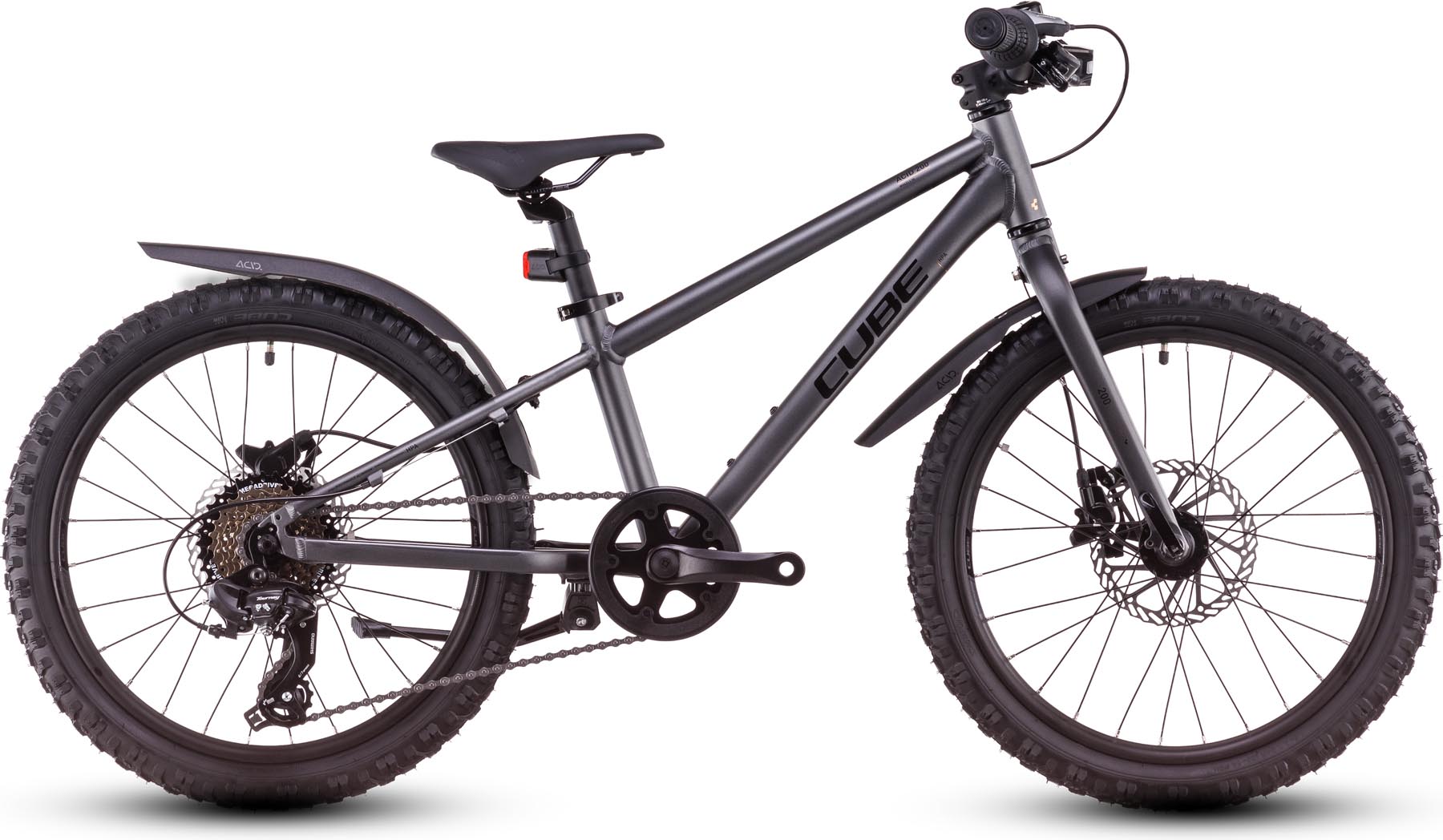 Cube Acid 200 Disc Allroad grey n flash 2025 - Vélo enfant 20 pouces
