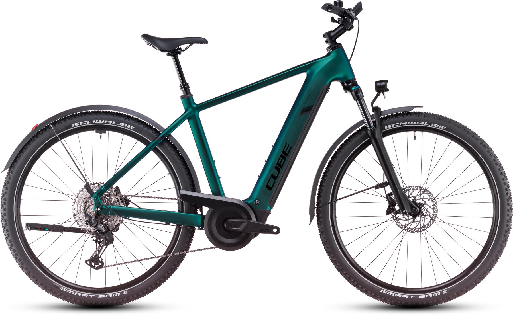 Cube Nuride Hybrid EXC Allroad 800 goblin n black 2025 - Vélo trekking électrique Homme
